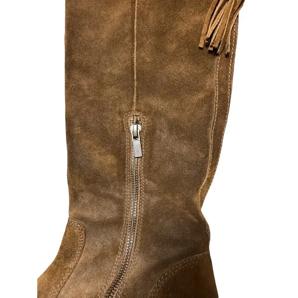 Frye Clara Brown Suede Over the Knee Boots